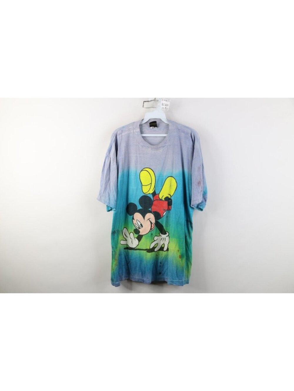 Vintage 90s Disney Mens 2XL Distressed Mickey Mouse Break Dancing T-Shirt USA